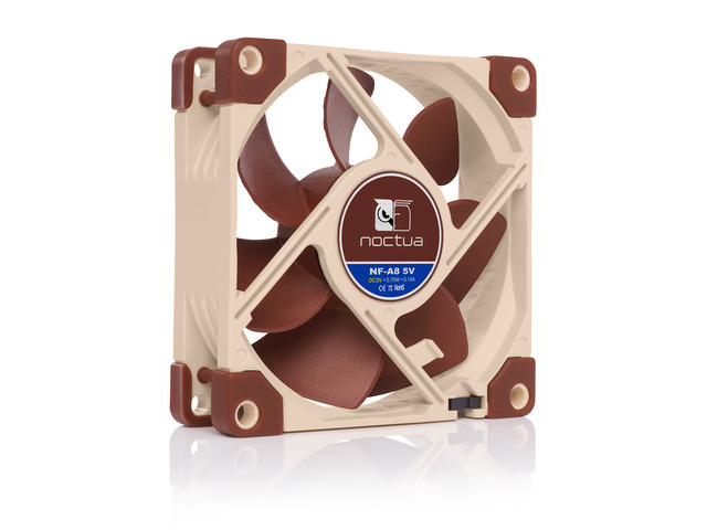 Noctua NF-A8 5V, Premium Quiet Fan with USB Power Adaptor Cable, 3-Pin, 5V Version (80mm, Brown)