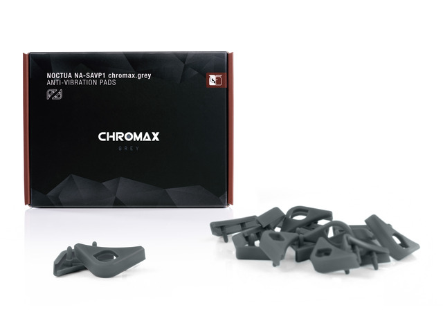 Noctua NA-SAVP1 chromax. grey, Anti-Vibration Pads for 120/140mm Noctua Fans (16-pack, Grey)