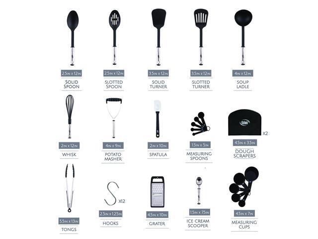 Kaluns Kitchen Utensils Set, 35Pcs Nylon and Stainless Steel Cooking Utensils, Dishwasher Safe and Heat Resistant Kitchen Tools