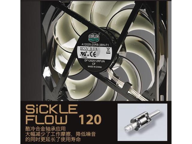 NEW original Cooler Master 12cm Sickle Flow Violent Chassis Fan High Speed Computer 12V Desktop Cooling 2000 rpm Gale Volume Blue Light LED case Fan