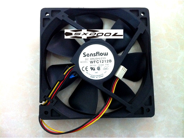 Original Delta Sensflow WFC1212B -F00 12cm cm 12025 3-wire case power supply cooling fan