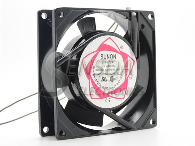 9cm fan case cooler NEW Sunon SF9225AT 2092HSL 2 wire 92*92*25 mm 90mm AC 220V server inverter cooling fan