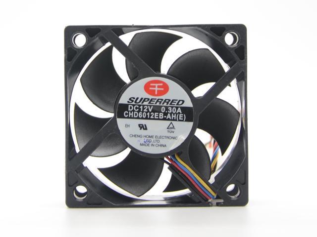 Superred 6CM Case Cooler Heatsink Superred CHD6012EB-AH(E) 60mm 6020 DC 12V 0.30A 4-Wire PWM CPU Cooler Heatsink Axial Cooling Fan