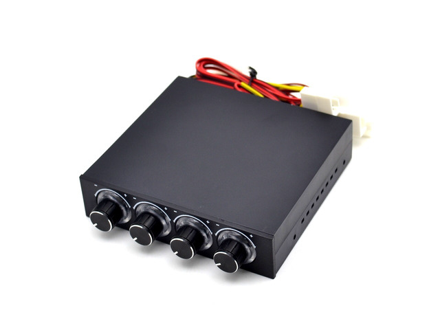 NEW STW-6002 3.5' PC CPU HDD 4 Channel Speed Fan Controller with Blue LED GDT Controller and CPU HDD VGA