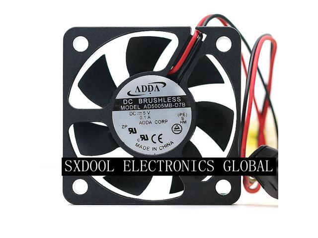 New ADDA AD5005MB-D7B 5V 0.10A 5015 5CM USB connector Ultra-quiet cooling Fan