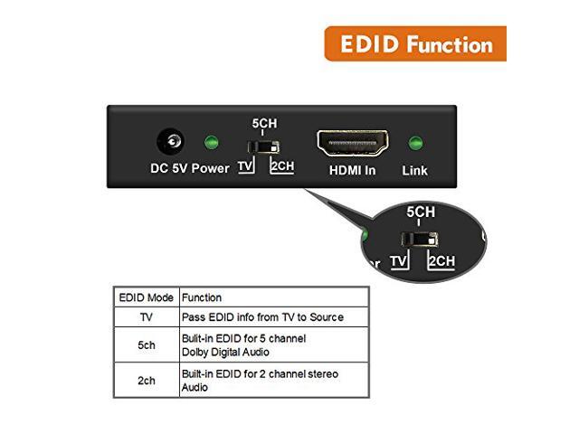J-Tech Digital 4K 60HZ HDMI Audio Extractor Converter SPDIF + 3.5MM Output Supports HDMI 2.0, 18Gpbs Bandwidth, HDCP 2.2, Dolby Digital/DTS...
