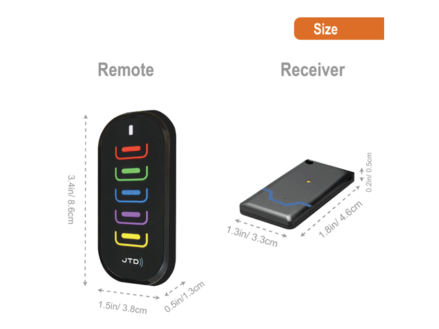 JTD Rechargeable Key Finder, Wireless RF Item Locator, Remote Control Tracker for Keys Phones Pet Collars Remote Controls Luggage [KF-05-C]