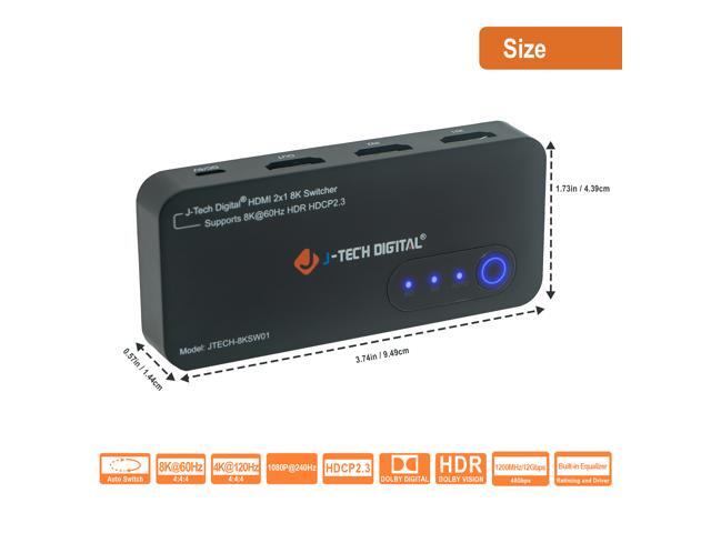 J-Tech Digital JTECH-8KSW01 2x1 HDMI 2.1 Switch