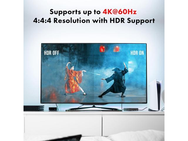 J-Tech Digital 18Gbps Digital/Analog Audio HDMI Embedder Inserter Support 4K@60Hz 4:4:4 HDR CEC HDCP2.2/1.4 with TOSLINK Optical 3.5mm Audio Input...