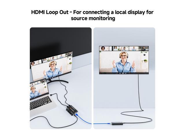 J-Tech Digital 4K HDMI Extender Over Ethernet Cat6/Cat7, 4K@30Hz Up to 132 Ft 1080P Up to 230 Ft, Supports 3.5mm Audio Extraction Port, HDMI Loop...