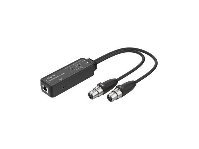 J-Tech Digital 2-Channel XLR to Dante Audio Input Adapter, Balanced/Unbalanced Analog to Digital Audio Converter Adapter, PoE & USB-C Power...