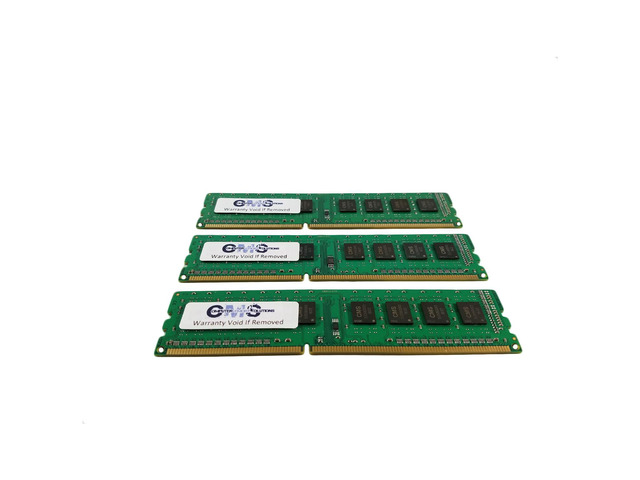 CMS 6GB (3x2GB) DDR3 10600 1333MHZ ECC NON REGISTERED DIMM Memory Ram Upgrade Compatible with HP/Compaq Workstation Z600 DDR3 ECC UNBUFF For...