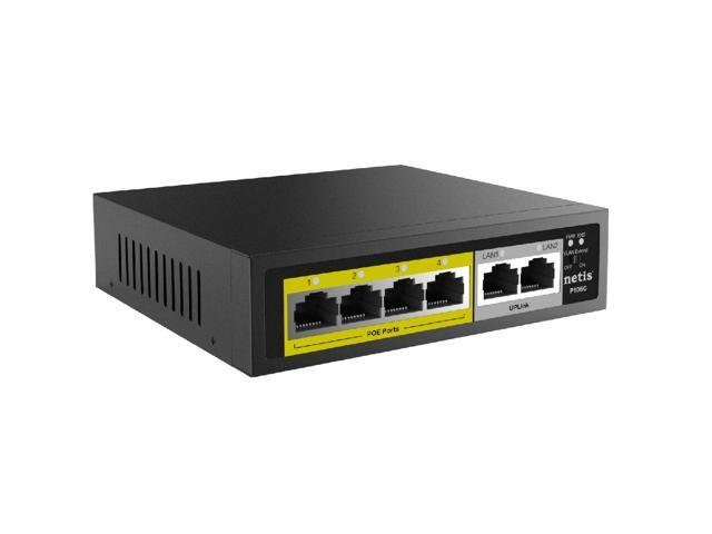 Netis P106C 4 POE+2 Uplink 100M Standard Fast Ethernet POE/ POE+ Switch with Plug and Play IEEE 802.3at/af Compliant Powered Devices (PDs) with...