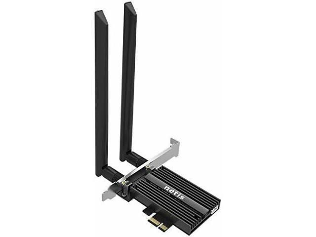Netis F1 WiFi 6 AX200 802.11AX Dual Band PCIe WiFi Card 3000Mbps with Bluetooth 5.0 and Heat Sink WiFi Card for PC Desktop, Support Windows10,...