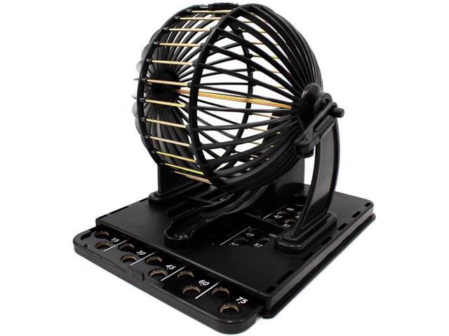 AZToys 208 Bingo Machine Cage Game Set With Bingo Balls Classic Metal Cage Includes Bingo Tray and Bingo Cards with Randomize Numbers