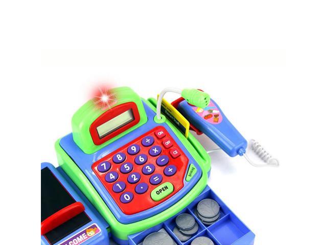 AZToys 2815D Durable Pretend Play Electronic Cash Register Toy for Kids Educational Toys Gifts Toddlers with Realistic Actions & Sounds