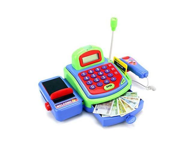 AZToys 2815D Durable Pretend Play Electronic Cash Register Toy for Kids Educational Toys Gifts Toddlers with Realistic Actions & Sounds