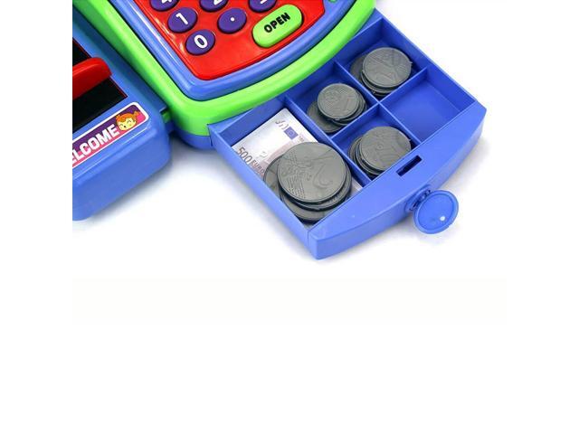 AZToys 2815D Durable Pretend Play Electronic Cash Register Toy for Kids Educational Toys Gifts Toddlers with Realistic Actions & Sounds