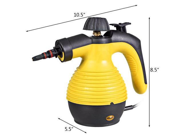 Costway Multifunction Portable Steamer Household Steam Cleaner 1050W with Attachments Yellow