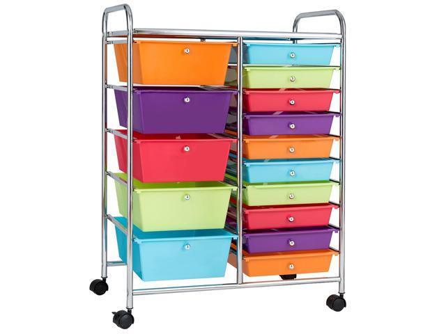 Photos - Other kitchen appliances Costway Rolling Storage Cart wIth 15 Drawers HW53825MT 