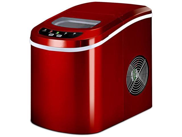 Photos - Other kitchen appliances Costway Red Portable Compact Electric Ice Maker Machine Mini Cube 26lb/Day 