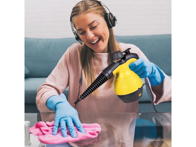 Costway Multifunction Portable Steamer Household Steam Cleaner 1050W with Attachments Yellow