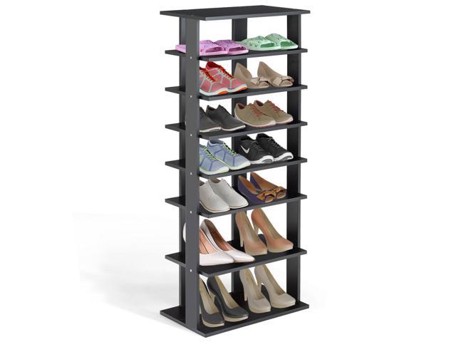 Photos - Other kitchen appliances Costway Wooden Shoes Storage Stand 7 Tiers Shoe Rack Organizer Multi-shoe 