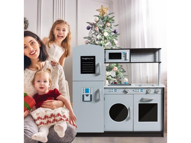 Costway Kids Pretend Kitchen Playset Cooking Set Toddler Learning Toy Christmas