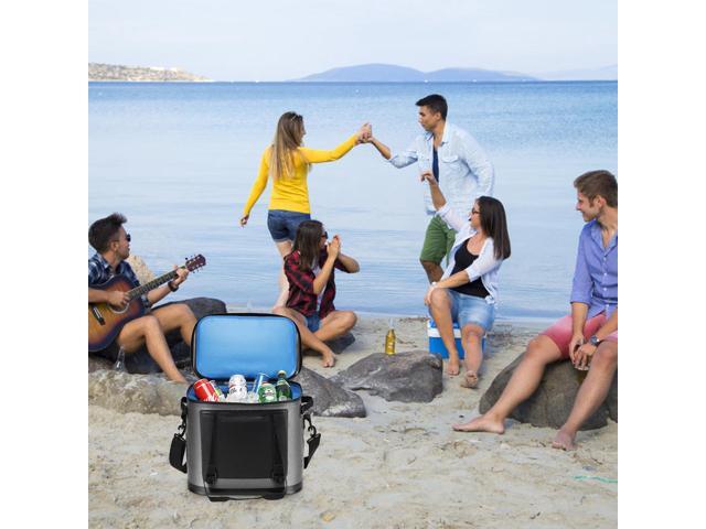 38 Cans Portable Cooler Bag Leak-Proof Insulated Water-Resistant For Camping