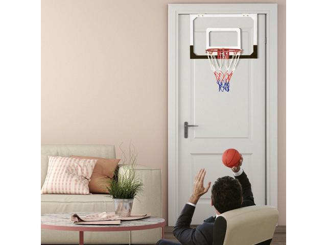 Over-The-Door Mini Basketball Hoop Includes Basketball & Hand Pump 2 Nets Indoor Sports