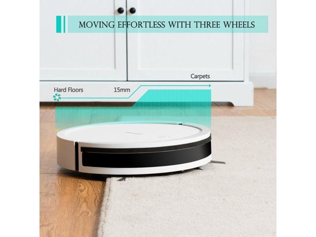 Costway Robot Vacuum Cleaner 2000Pa Strong Suction Filter Auto Self-Charging White