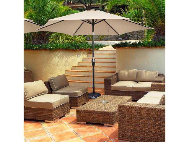 Photos - Other household accessories Costway 10Ft Outdoor Market Patio Table Umbrella Push Button Tilt Crank Li 