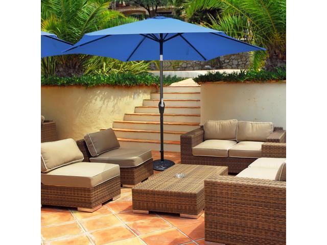 Photos - Other household accessories Costway 9Ft Outdoor Market Patio Table Umbrella Push Button Tilt Crank Lif 