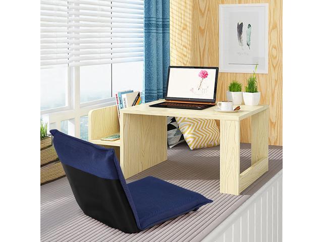 Adjustable 6-Position Floor Chair Folding Lazy Man Sofa Chair Multiangle Navy