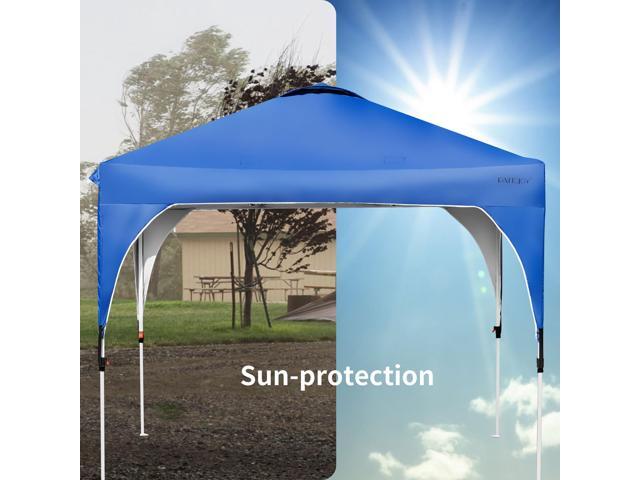 10x10 FT Outdoor Pop Up Tent Canopy Height Adjustable Sun Shelter W/ Roller Bag