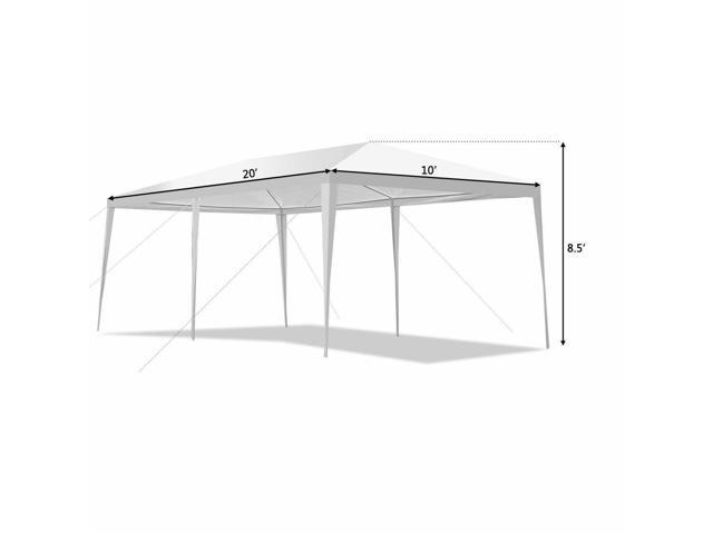 Costway 10'x20' Canopy Tent Heavy Duty Wedding Party Tent 4 Sidewalls W/Carry Bag