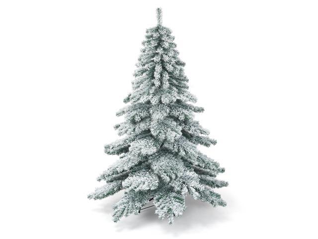 Photos - Other Jewellery Costway 6Ft Snow Flocked Artificial Christmas Tree PVC Hinged Alaskan Pine 