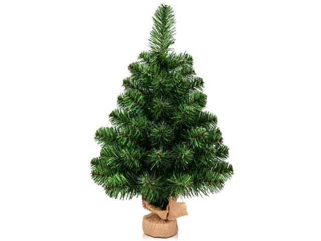 Costway 2Ft Season Decoration PVC Artificial Small Christmas Tree
