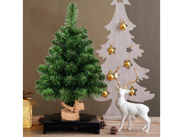 Costway 2Ft Season Decoration PVC Artificial Small Christmas Tree