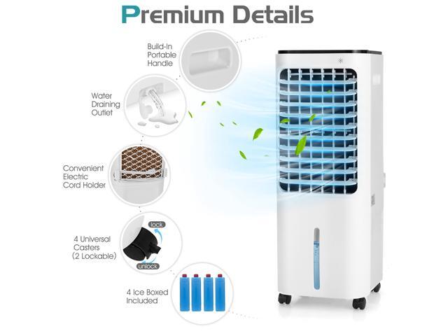 Costway 4-in-1 Portable Evaporative Air Cooler 12L Water Tank 4 Ice Boxes