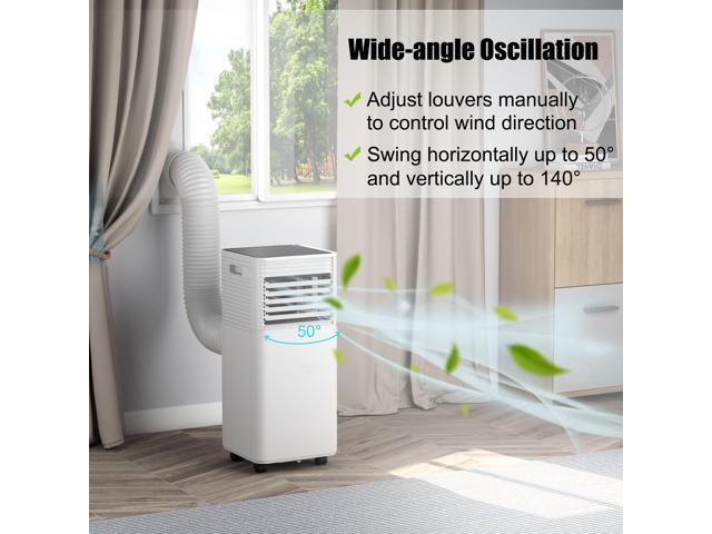 Costway 6000 BTU (10000 BTU ASHRAE) Portable Air Conditioner 3-in-1 Air Cooler w/Dehumidifier & Fan Mode Black