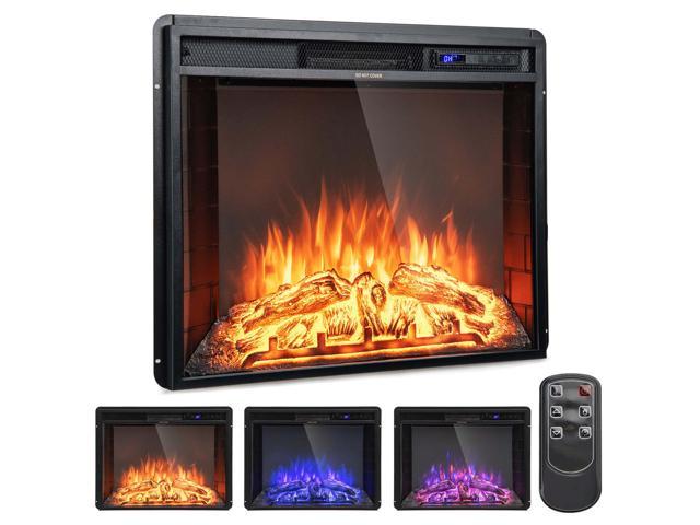 Photos - Electric Fireplace Costway 26 Inch Recessed  heater W/ Remote Control 750W/ 