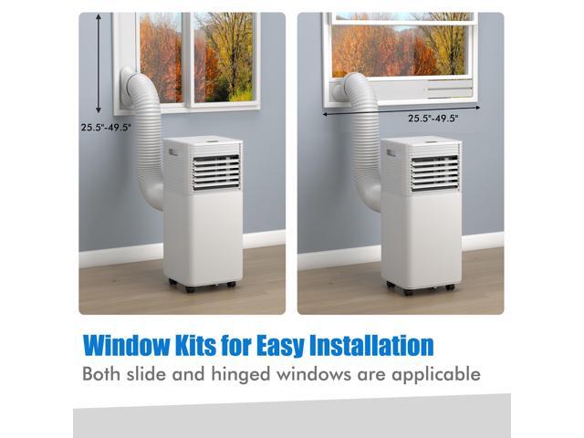 Costway 5000 BTU 8000 BTU ASHRAE Portable Air Conditioner 3-in-1 Air Cooler w/Dehumidifier & Fan Mode White
