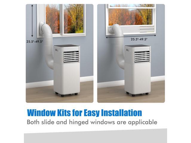 Costway 5000 BTU (8000 BTU ASHRAE) Portable Air Conditioner 3-in-1 Air Cooler w/Dehumidifier & Fan Mode Black
