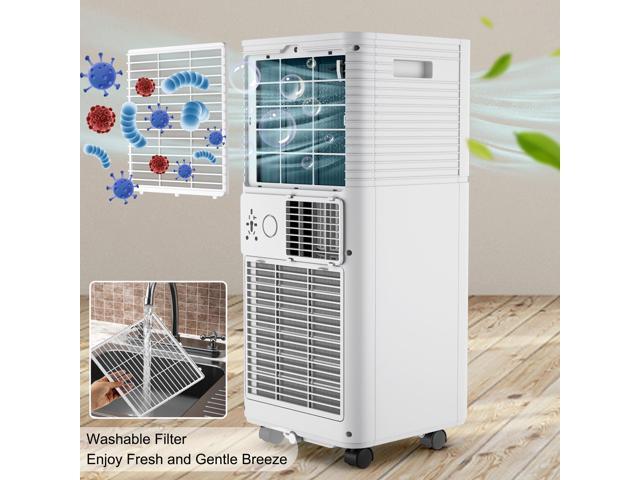 Costway 5000 BTU (8000 BTU ASHRAE) Portable Air Conditioner 3-in-1 Air Cooler w/Dehumidifier & Fan Mode Black
