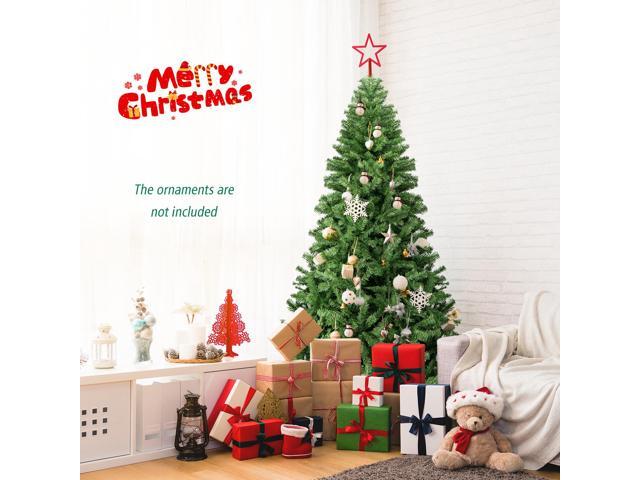 Costway 7.5FT PVC Christmas Tree 1346 Tips Hinged Solid Metal Leg