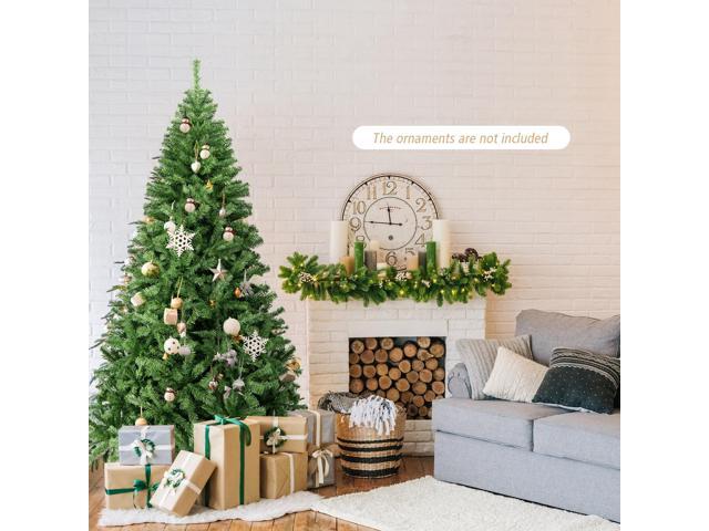 Costway 7.5FT PVC Christmas Tree 1346 Tips Hinged Solid Metal Leg