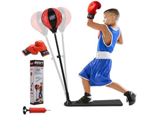 Costway Punching Bag for Kids with Gloves and Adjustable Height for Boys and Girls