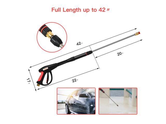 Pressure Washer Gun 4000 PSI W/20' Extendable Wand 5 Nozzle Tips