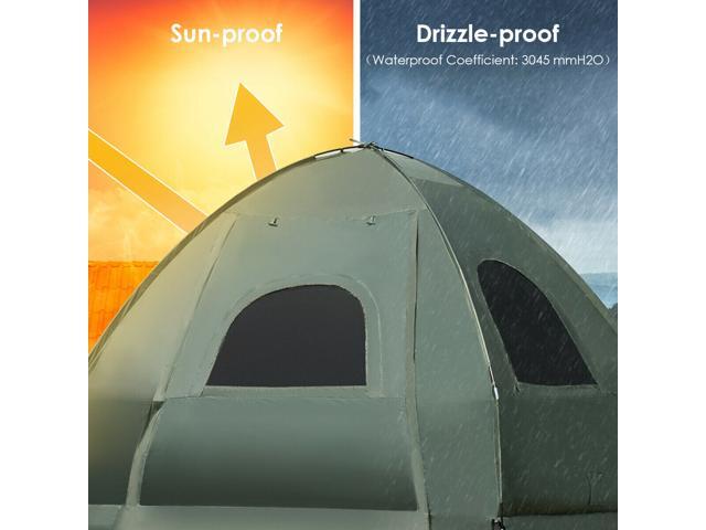 2-Person Compact Portable Pop-Up Tent/Camping Cot w/ Air Mattress & Sleeping Bag